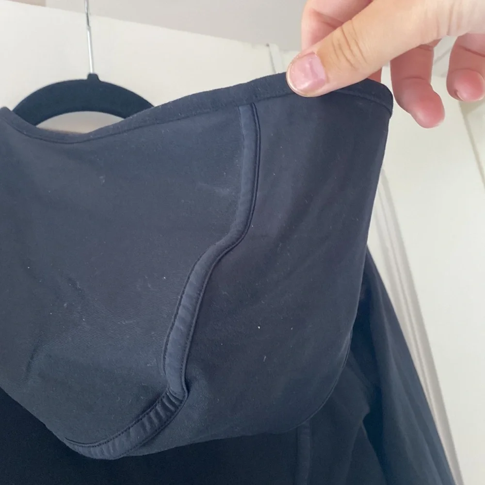 Athleta hooded, black pull over, Plush Tech 3.0 Pullover Hoodie Size Small - Picture 6 of 8